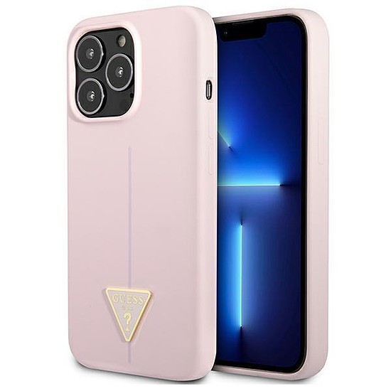Guess GUHCP13LSLTGU iPhone 13 Pro / 13 6.1" lila/lila kemény tok, szilikon háromszög