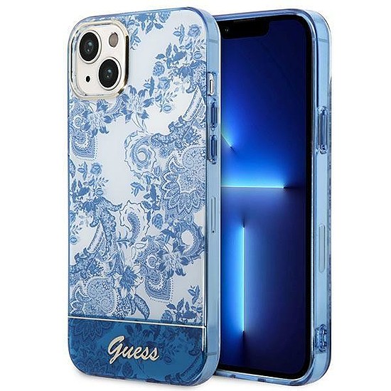 Guess GUHCP14MHGPLHB iPhone 14 Plus 6,7" kék/kék keménytokos porcelánkollekció