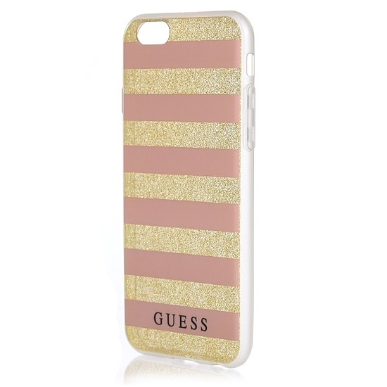 Guess GUHCP6STGPI iPhone 6/6S rózsaszín kemény tok Ethnic Chic Stripes 3D