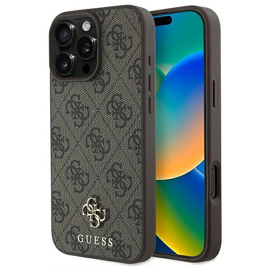 Guess GUHMP16XP4SM4MW iPhone 16 Pro Max 6.9" barna/barna keménytok 4G Small Classic MagSafe