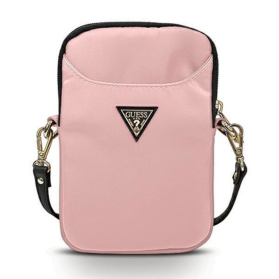 Guess Handbag GUPBNTMLLP rózsaszín/rózsaszín nylon háromszög logó