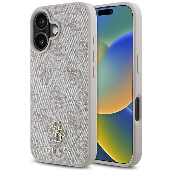 Guess HC PU 4G kicsi 4G és klasszikus iPhone 16 MagSafe tok - rózsaszín