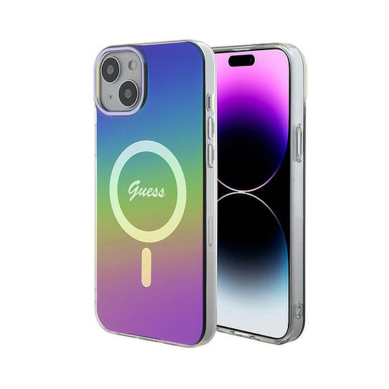Guess IML Iridescent MagSafe - iPhone 15 Plus tok színes (GUHMP15MHITSK)