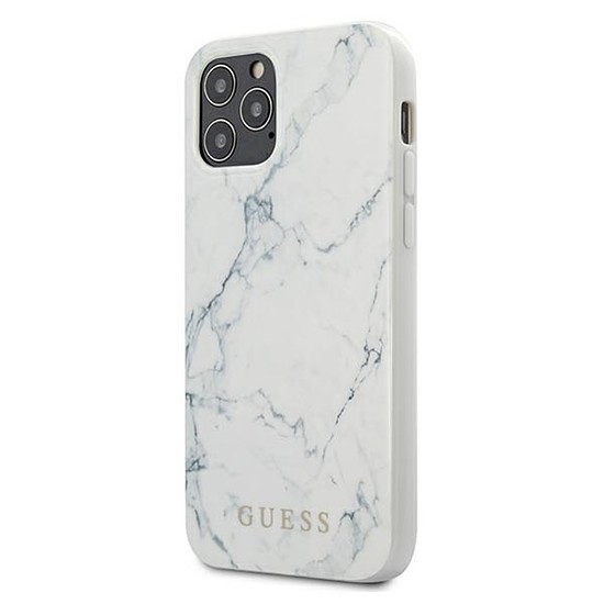 Guess Marble - iPhone 12 Pro Max tok fehér (GUHCP12LPCUMAWH)