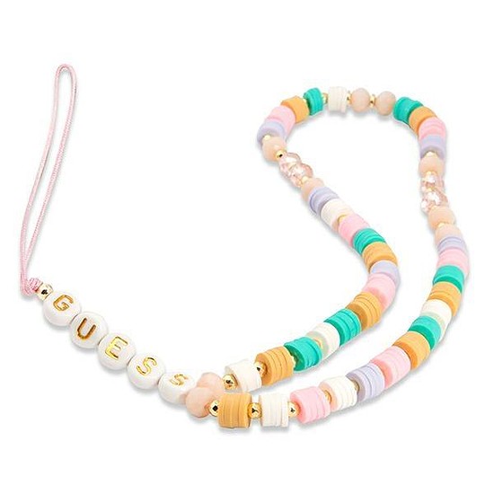 Guess medál GUSTFLWP telefonszíj rózsaszín/rózsaszín Heishi Beads