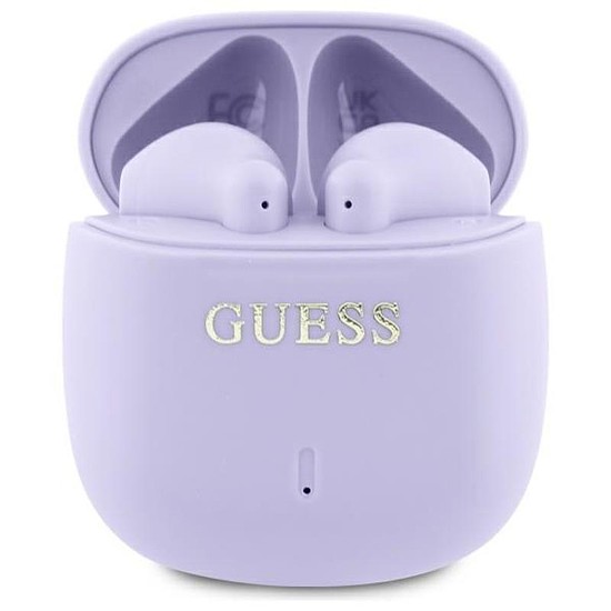 Guess nyomtatott klasszikus logó - Bluetooth TWS fejhallgató + töltőtok lila (GUTWSJ14ESGU)