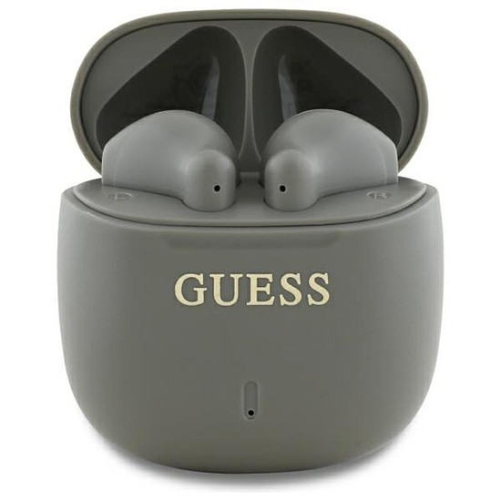Guess nyomtatott klasszikus logó - Bluetooth TWS fejhallgató + töltőtok szürke (GUTWSJ14ESGE)
