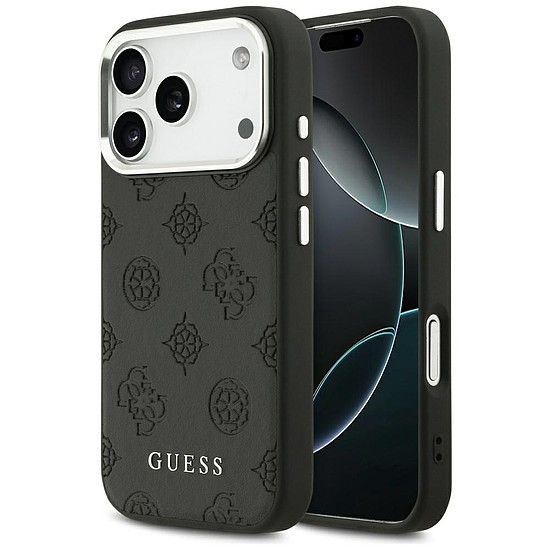 Guess Peony Hot Stamp Script MagSafe tok iPhone 17 Próhoz - fekete