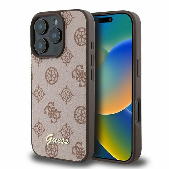 Guess Peony Script MagSafe iPhone 16 Pro tok - barna