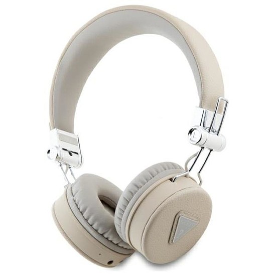 Guess szemcsés, klasszikus kerek forma - vezeték nélküli, fülre helyezhető Bluetooth ENC fejhallgató bézs (GUBH70PGTSPSE)