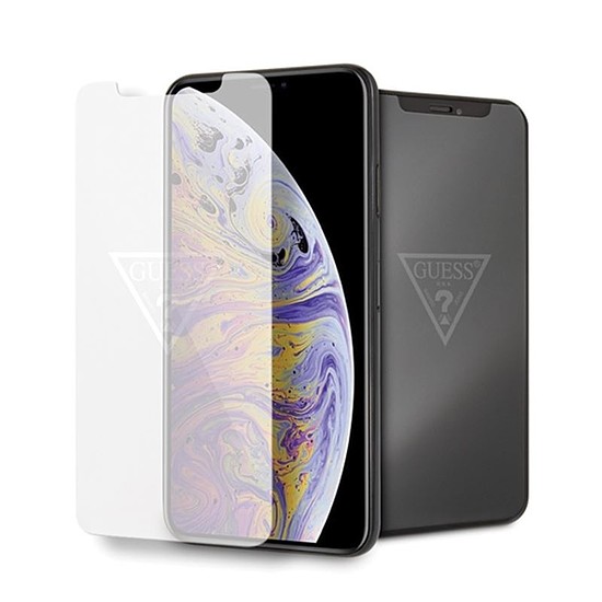 Guess Tempered Glass láthatatlan logóval iPhone Xs Max készülékhez (GUTGMI65TR)