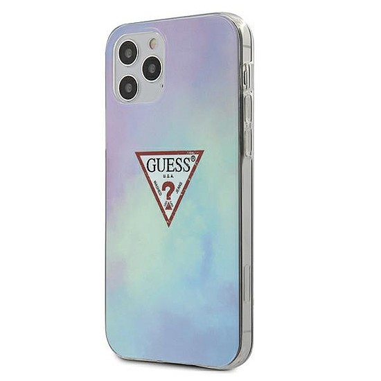 Guess Tie & Die kollekciós tok iPhone 12 / 12 Pro 6.1"-hez - kék