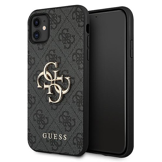 Guess tok iPhone 11 / XR 4G Big Metal Logo sorozathoz - szürke