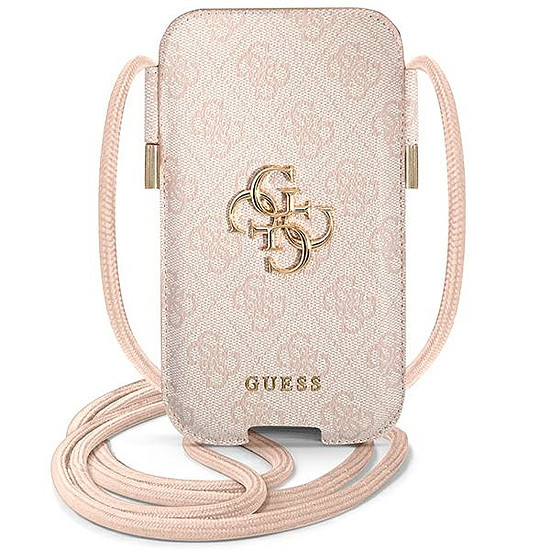 Guess Torebka GUPHL4GMGPI 6,7" rózsaszín/rózsaszín keménytokos 4G nagy fém logó
