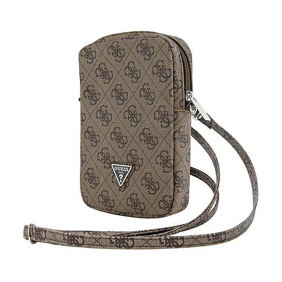 Guess Zip 4G Triangle - Telefontáska barna (GUWBZP4GFTSW)