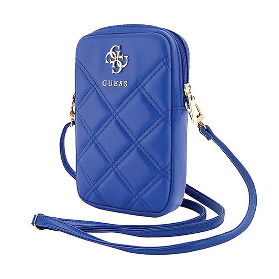 Guess Zip Quilted 4G - Telefontáska kék (GUWBZPSQSSGB)