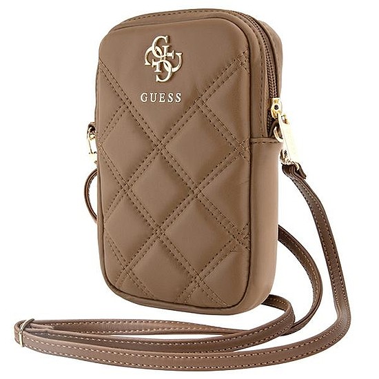 Guess Zip Steppelt 4G táska - barna