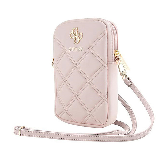 Guess Zip Steppelt 4G - Telefontáska rózsaszín (GUWBZPSQSSGP)