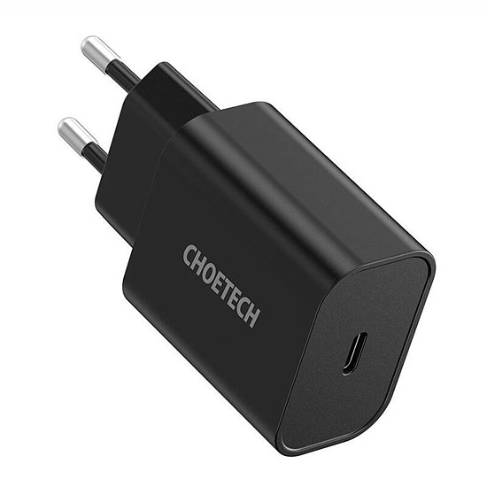 Hálózati töltő Choetech Q5004 EU USB-C, 20W, fekete (Q5004 BK)