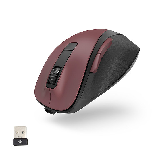 Hama MW-500 V2 vezeték nélküli egér akkumulátorral - bordó