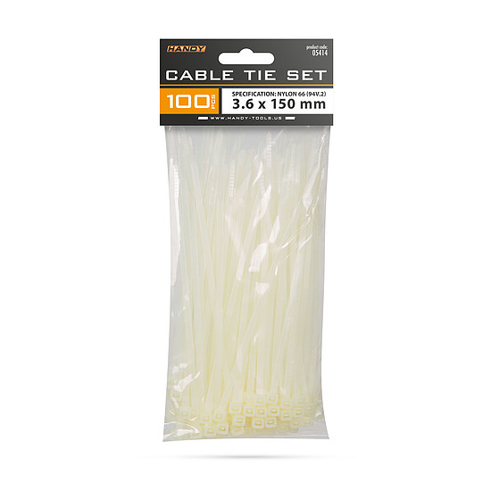 Handy kábelkötöző 150x3,6 natúr 100db/csomag 05414