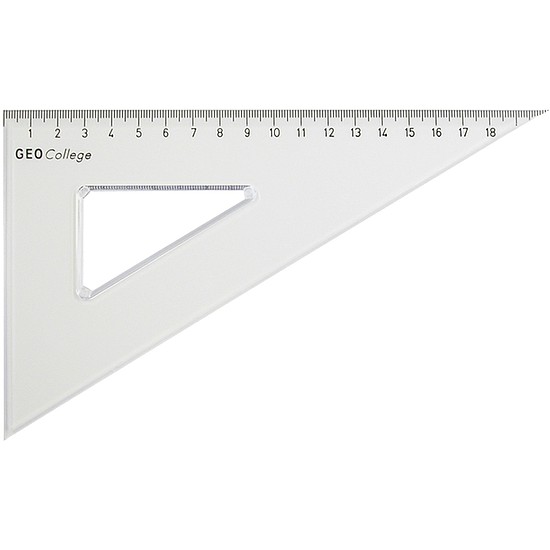 Háromszögvonalzó, műanyag, 30/60/90, 20-23 cm, Aristo GEO College (GEO23620)