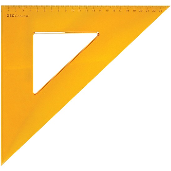 Háromszögvonalzó, műanyag, 30/60/90, 30,5-35 cm, Aristo GEO College (GEO22436)