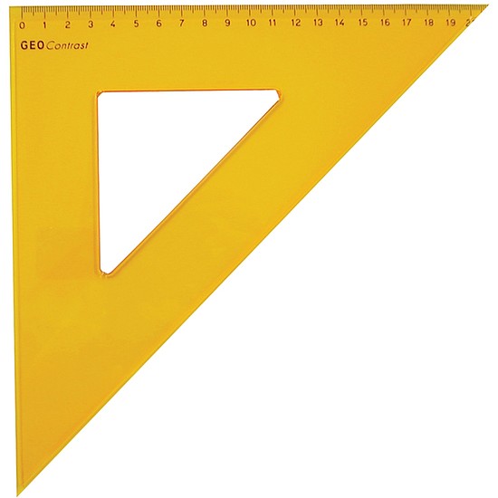 Háromszögvonalzó, műanyag, 45/45/90, 24,5-35 cm, Aristo GEO College (GEO22432)