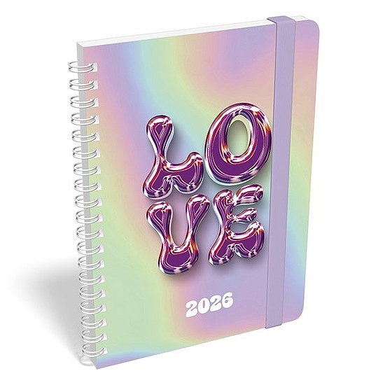 Határidőnapló 2026 LIZZY CARD B/6 heti spirálozott gumis Amazing