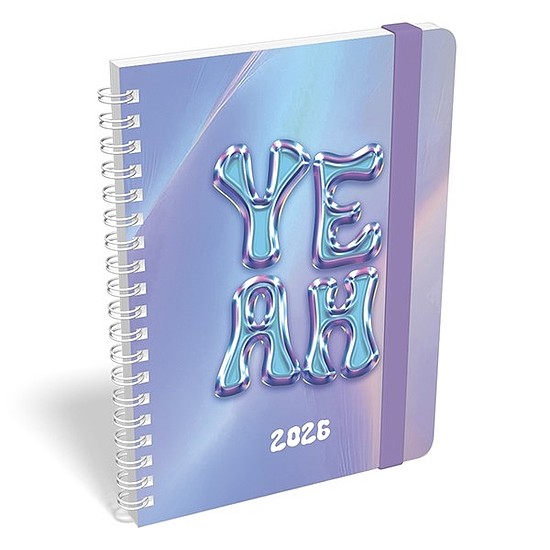Határidőnapló 2026 LIZZY CARD B/6 heti spirálozott gumis Fun