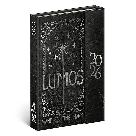 Határidőnapló 2026 mágnessel záródó REALSYSTEM 110x160mm heti sárga lapos Harry Potter