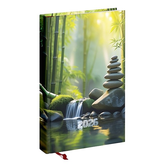 Határidőnapló 2026 REALSYSTEM Picture A/5 napi fehér lapos Meditáció