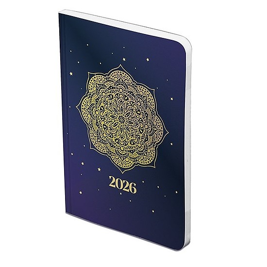 Határidőnapló 2026 TOPTIMER Joy Flexi F012 B/6 heti fehér lapos Mandalás