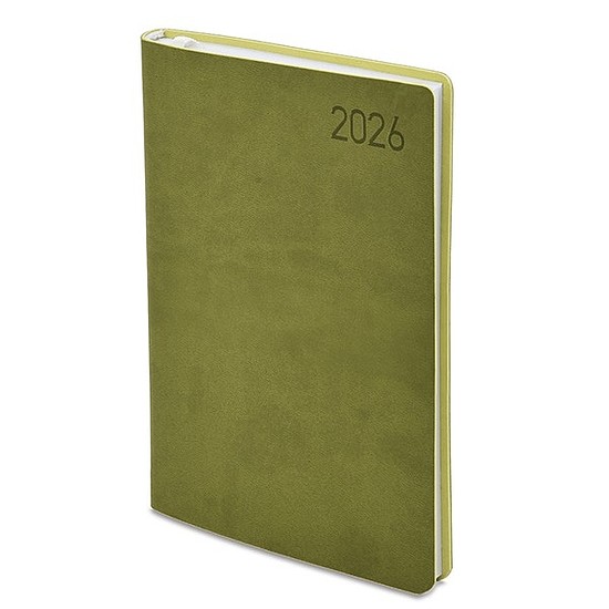 Határidőnapló 2026 TOPTIMER Madeira M011 B/5 heti fehér lapos zöld-zöld