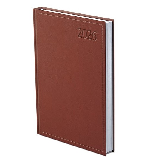 Határidőnapló 2026 TOPTIMER Traditional T021 A/5 napi fehér lapos bordó