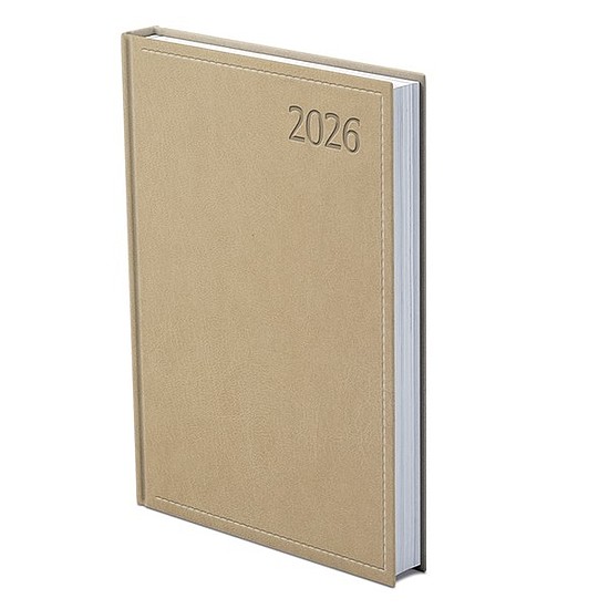 Határidőnapló 2026 TOPTIMER Traditional T022 B/6 napi fehér lapos bézs