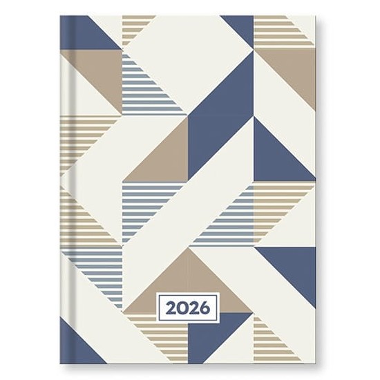 Határidőnapló 2026 VECTRALINE Geometria B/6 napi fehér lapos