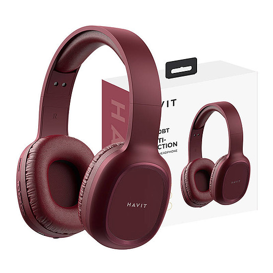 Havit H2590BT PRO vezeték nélküli Bluetooth fejhallgató, piros (H2590BT PRO red)