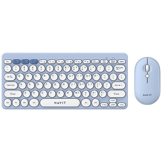 Havit KB279GCM vezeték nélküli 2 az 1-ben gaming szett billentyűzet (ANGOL) + egér (kék)