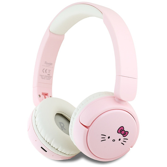 Hello Kitty arc logós Bluetooth fülhallgató - rózsaszín