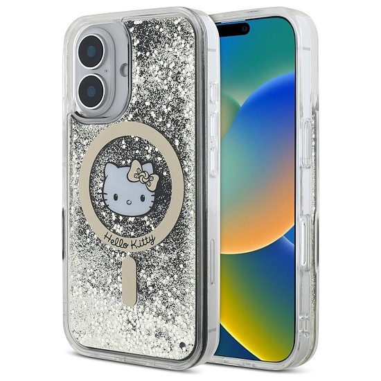 Hello Kitty Liquid Glitter Fever MagSafe iPhone 16 tok - arany