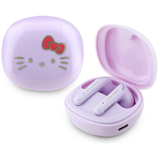 Hello Kitty TWS fülhallgató O fényes kivitelben - lila