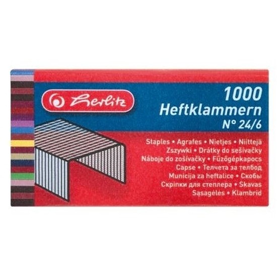 Herlitz Tűzőkapocs 24/6 1000 db/doboz