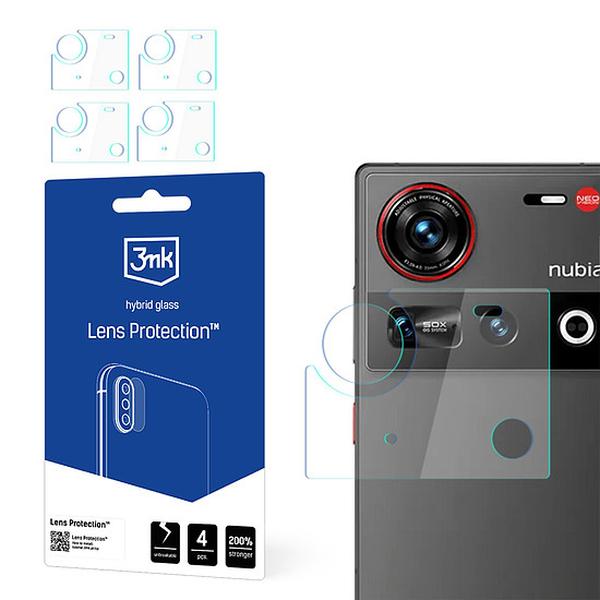 Hibrid üveg a kamera lencséjéhez 3mk lencsevédelem Nubia Z70 Ultra készülékhez
