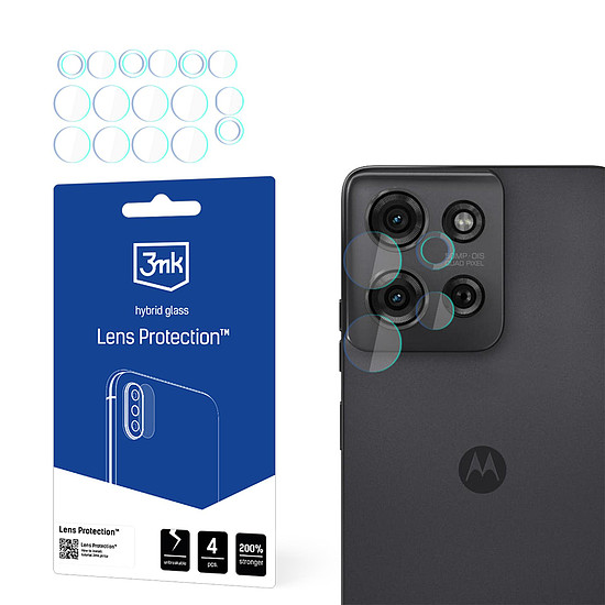 Hibrid üveg a kameralencséhez 3mk lencsevédelem Motorola Moto G75 készülékhez
