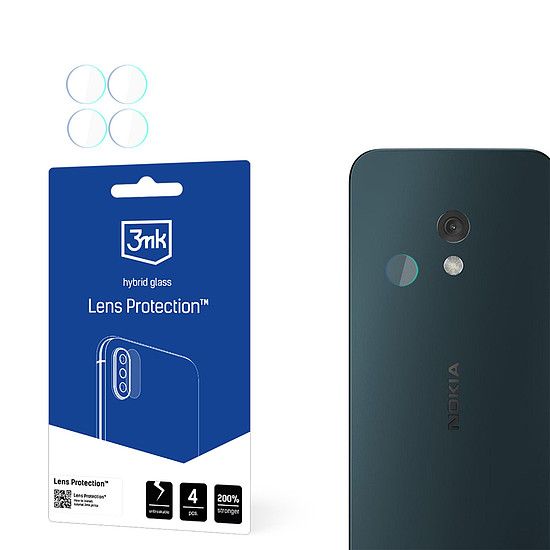 Hibrid üveg a kameralencséhez 3mk lencsevédelem Nokia 225 4G (2024) készülékhez