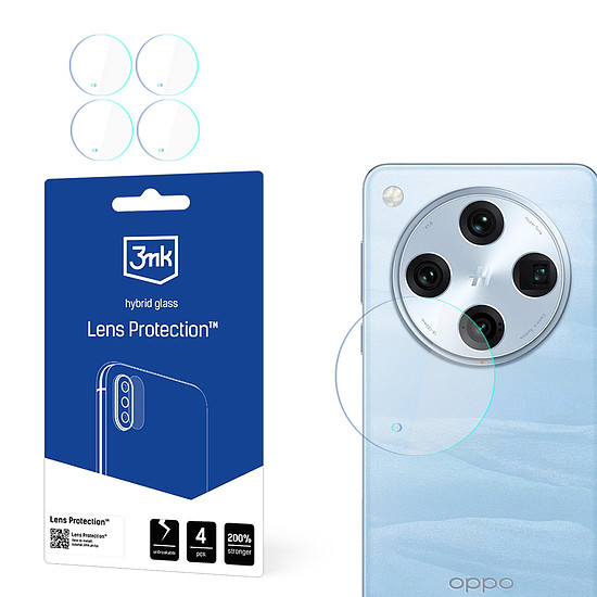 Hibrid üveg kameralencséhez 3mk lencsevédelem Oppo Find X8 Pro készülékhez