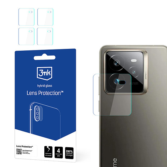 Hibrid üveg kameralencséhez 3mk lencsevédelem Realme GT7 Pro készülékhez