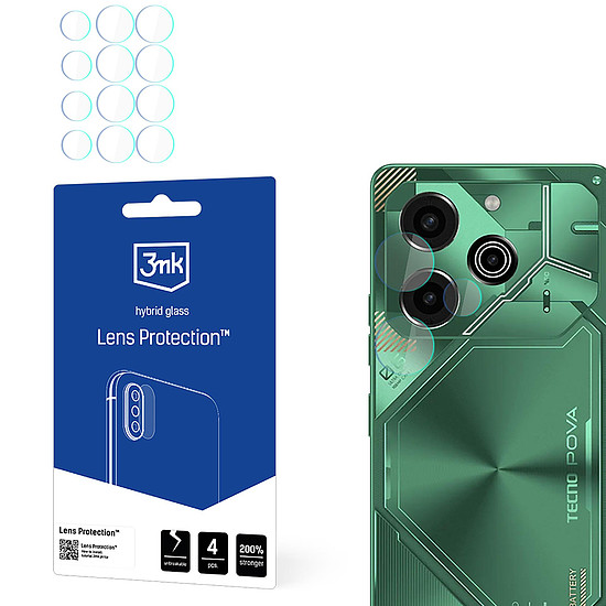 Hibrid üveg kameralencséhez 3mk lencsevédelem Tecno POVA 6 Pro készülékhez