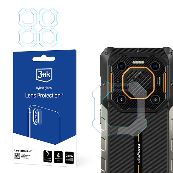 Hibrid üveg kameralencséhez 3mk lencsevédelem Ulefone Armor 26 Ultra készülékhez